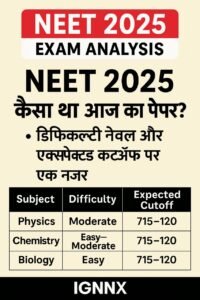 📰 NEET 2025 Exam Analysis: Kaisa tha aaj ka paper? Difficulty level aur expected cutoff par ek nazar